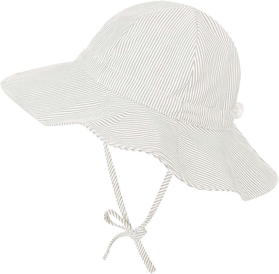 Zando UPF 50+ Baby Sun Hat for Baby Girl Boy 0-4T - Wide Brim Toddler Bucket Hat Adjustable Strap Infant Hats for Outdoor - Image 2
