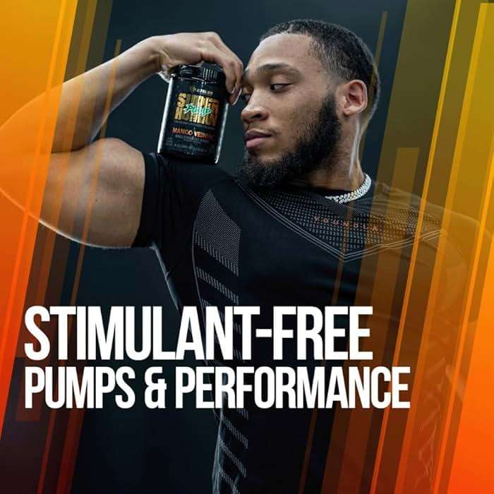 ALPHA LION Superhuman Pump Pre Workout Powder, Nootropic Caffeine & Stim Free Preworkout Supplement, Nitric Oxide Booster, Muscle Gainer, Energy & Focus (42 Servings, Mango Veiniac Flavor) - Image 4