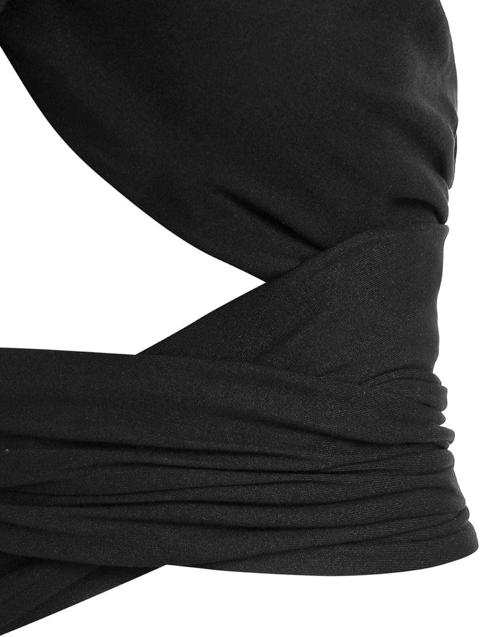 ZAFUL Womens Ribbed Halter Crop Top Ruched Lace-up Cropped Cami Bandana Top Criss Cross Wrap Print Tank Top - Image 7