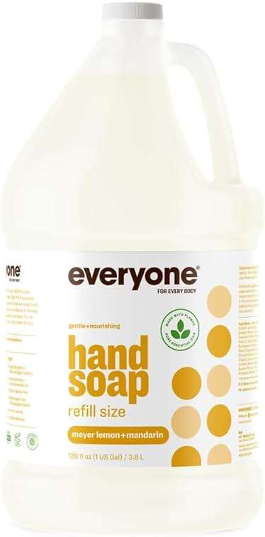 Everyone Liquid Hand Soap Refill, 1 Gallon, Meyer Lemon and Mandarin, made with Essential Oils for Kitchen and Bathroom - Image 1