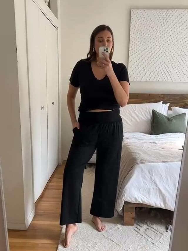 UEU Women's Casual Loose Wide Leg Cozy Pants Yoga Sweatpants Comfy High Waisted Sports Athletic Lounge Pants with Pockets - Image 2
