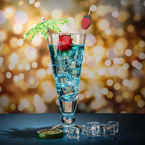 160 Pcs Cocktail Drink Decoration Accessories 60 Drink Cocktail Umbrellas 100 Fruit Picks Summer Coconut Palm Colorful Bamboo Toothpicks Tropical Luau Hawaiian Beach Party Decorations - Image 7