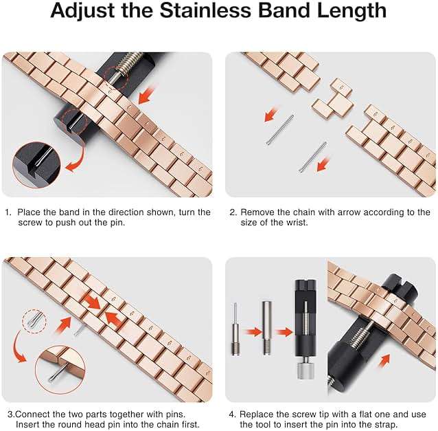 OMIU Thin Bands Compatible with Apple Watch 40mm 38mm 41mm 42mm (Series 10 11), Stainless Steel Metal Replacement Adjustable Wristband Strap for iWatch Ultra3/2/1 SE1/2/3 Series 9/8/7/6/5/4/3/2/1 Women - Image 5