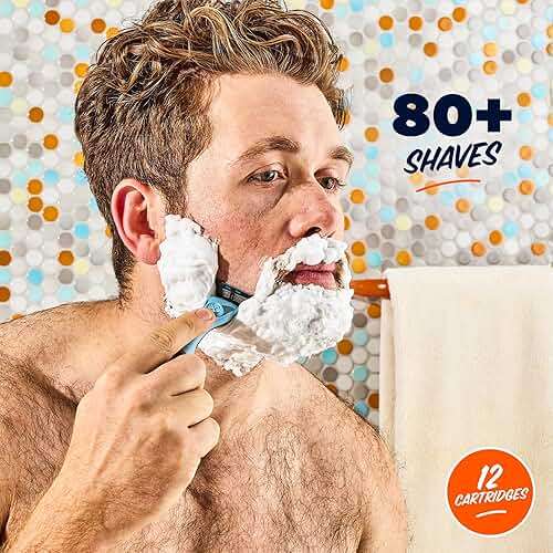 Dollar Shave Club | 4 Blade Razor Refills (12 Pack) | Swift Rinse Blades for Longer and Thicker Hair - Image 3