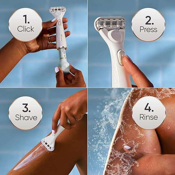 Gillette Venus Radiant Skin Moisturizing Women’s Razor For Dry And Sensitive Skin With Olay Moisturizer Dispenser, 1 Serum, And 1 Razor Blade Refill - Image 6