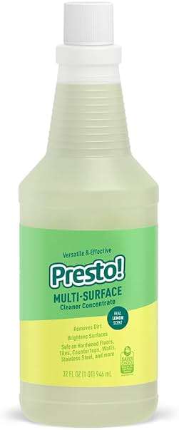 Amazon Brand - Presto! Multi-Surface Cleaner Concentrate, 2X Concentrated Formula, Lemon Scent, Streak-Free All Purpose Cleaner for Hardwood Floors, Tile, Countertops, 32 fl oz, 2-Pack - Image 2