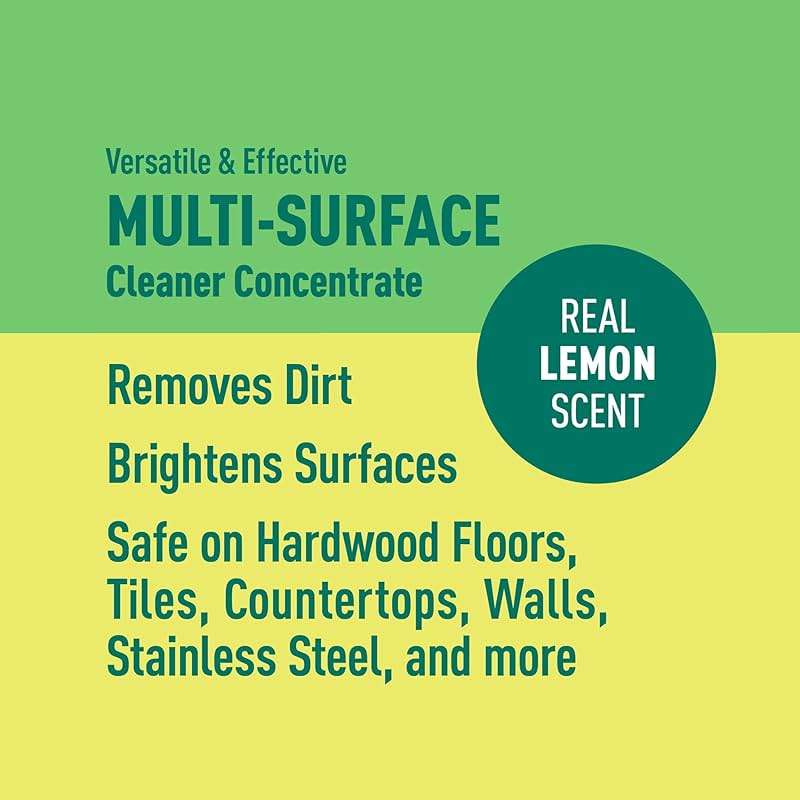 Amazon Brand - Presto! Multi-Surface Cleaner Concentrate, 2X Concentrated Formula, Lemon Scent, Streak-Free All Purpose Cleaner for Hardwood Floors, Tile, Countertops, 32 fl oz, 2-Pack - Image 3