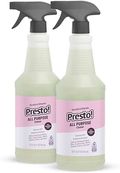Amazon Brand - Presto! All Purpose Cleaner, Lavender Essential Oil Scent, Streak-Free Formula, 32 fl oz, 2-Pack - Image 1
