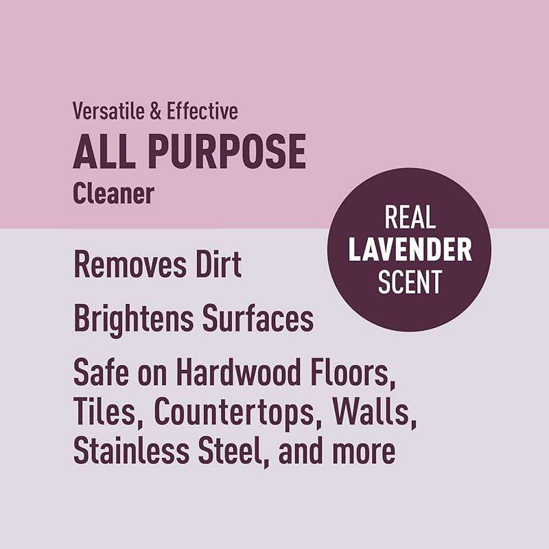 Amazon Brand - Presto! All Purpose Cleaner, Lavender Essential Oil Scent, Streak-Free Formula, 32 fl oz, 2-Pack - Image 3
