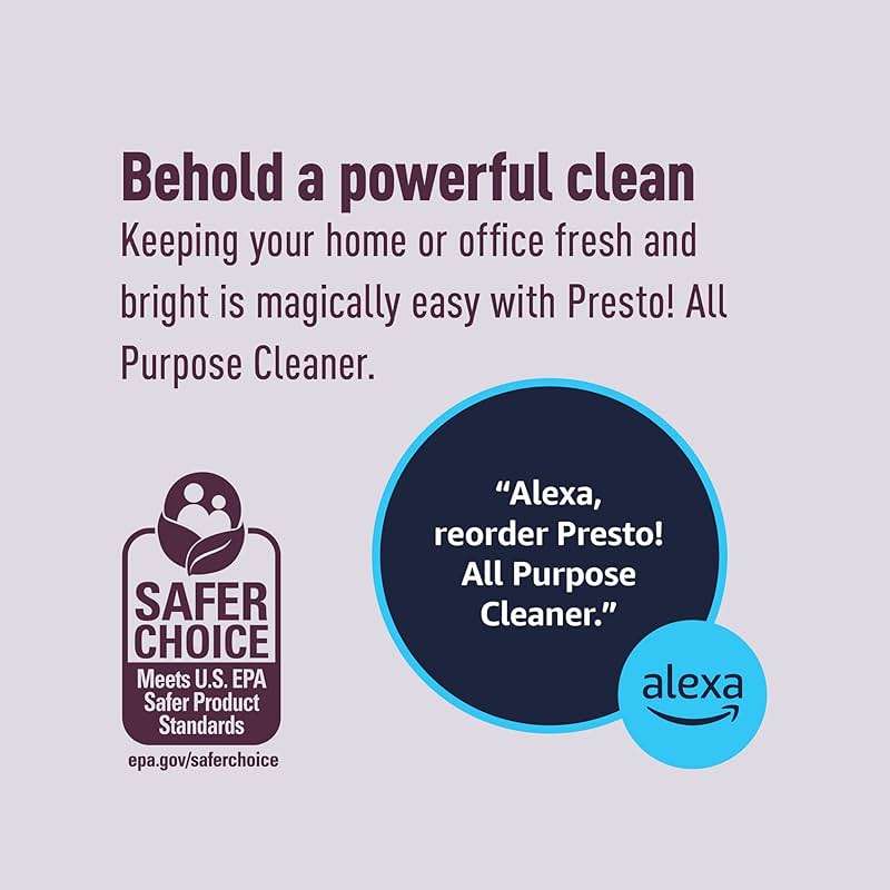Amazon Brand - Presto! All Purpose Cleaner, Lavender Essential Oil Scent, Streak-Free Formula, 32 fl oz, 2-Pack - Image 7