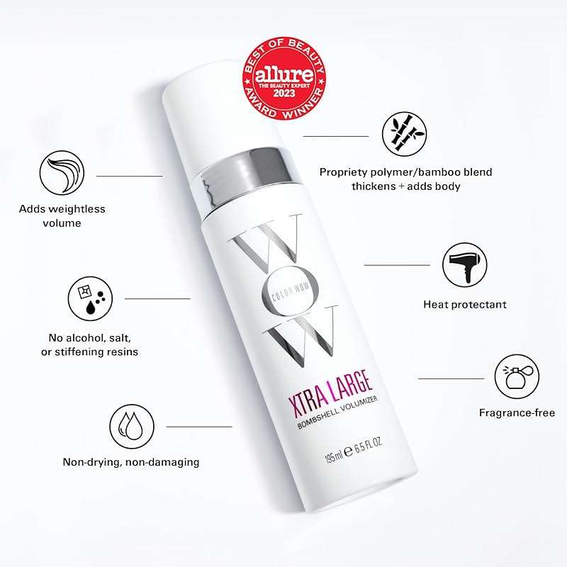 COLOR WOW Xtra Large Bombshell Volumizer, Alcohol-Free Hair Volumizer for Lasting Volume and Thickness - Image 4