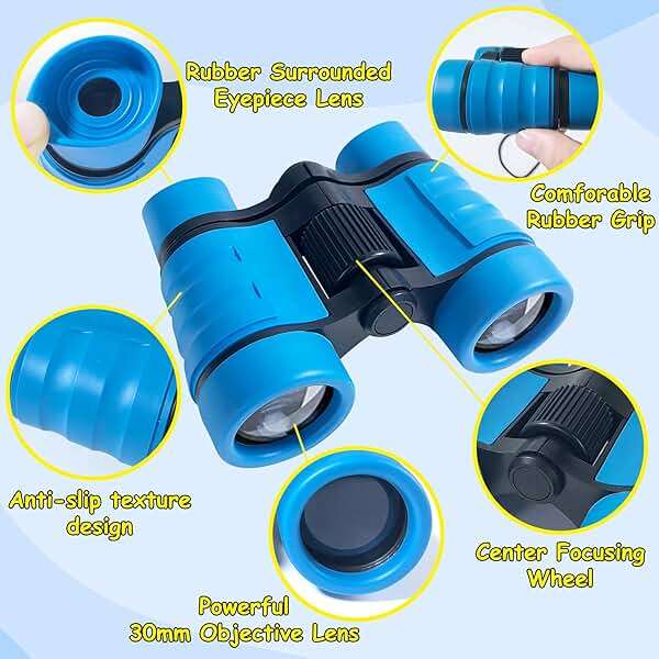 ESSENSON Binoculars for Kids, Blue | Toys Gifts for Age 3-10+ Years, Boys Girls Telescope, Outdoor Sports & Bird Watching, Birthday Presents - Image 2