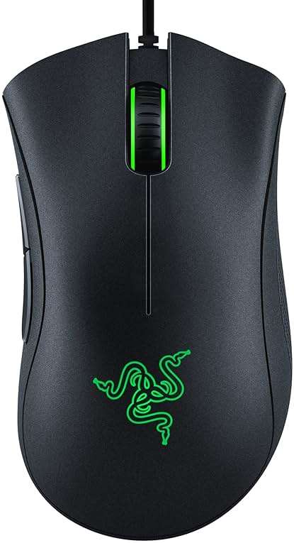 Razer DeathAdder Essential Gaming Mouse: 6400 DPI Optical Sensor - 5 Programmable Buttons - Mechanical Switches - Rubber Side Grips - Classic Black - Image 1