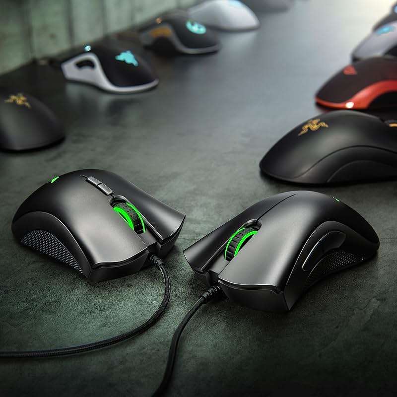 Razer DeathAdder Essential Gaming Mouse: 6400 DPI Optical Sensor - 5 Programmable Buttons - Mechanical Switches - Rubber Side Grips - Classic Black - Image 7