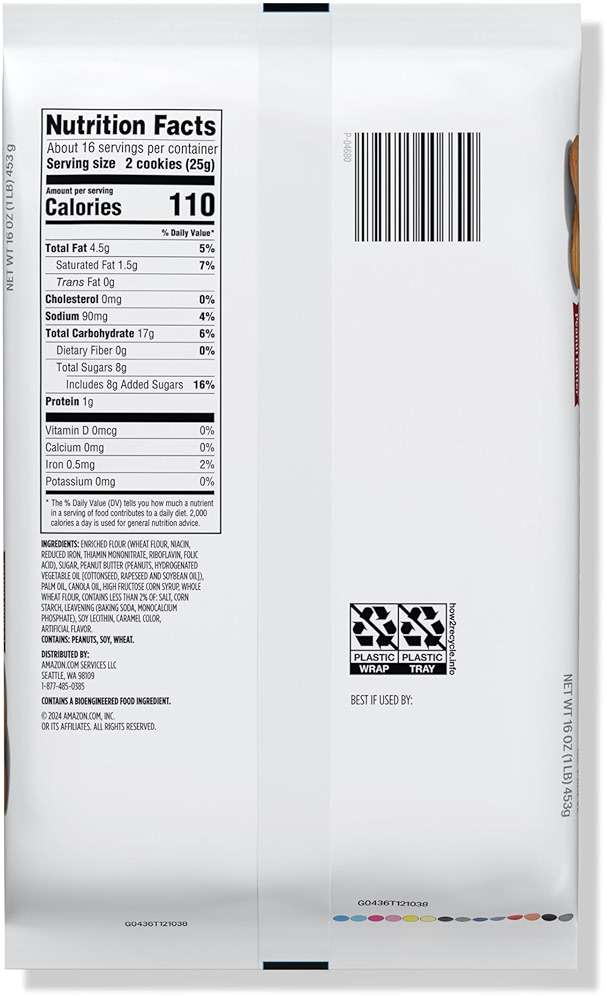 Amazon Grocery, Peanut Butter Sandwich Cookies, 1 Lb - Image 2