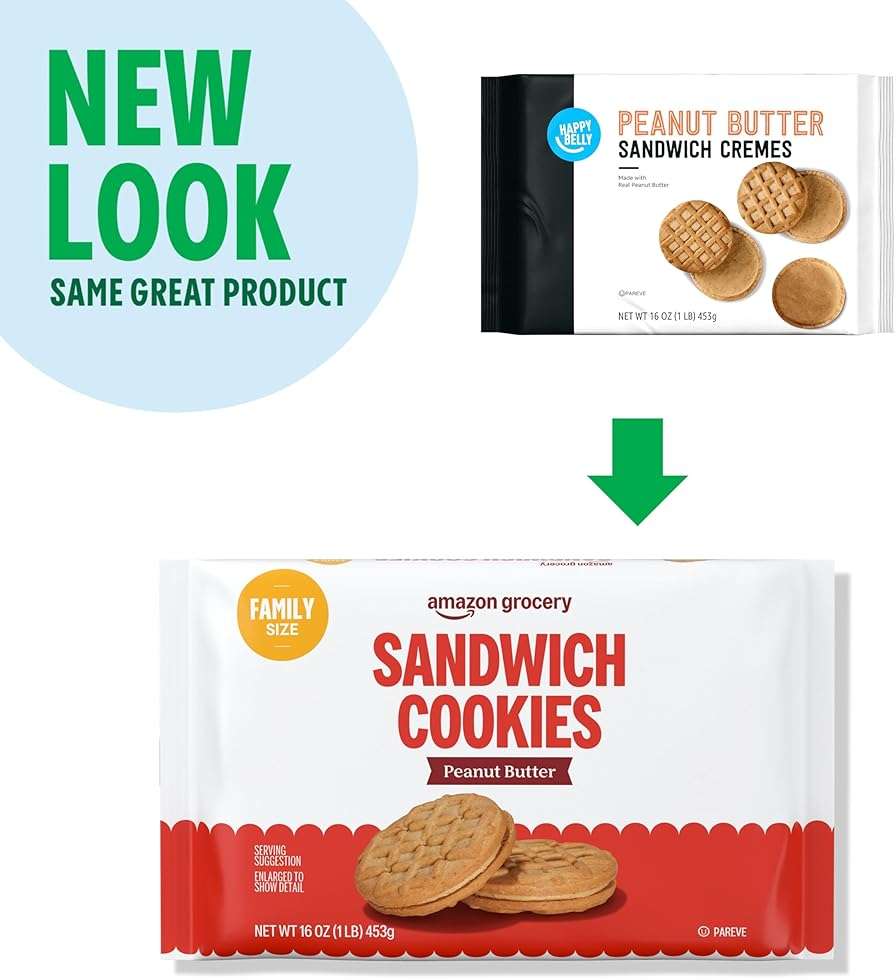 Amazon Grocery, Peanut Butter Sandwich Cookies, 1 Lb - Image 4