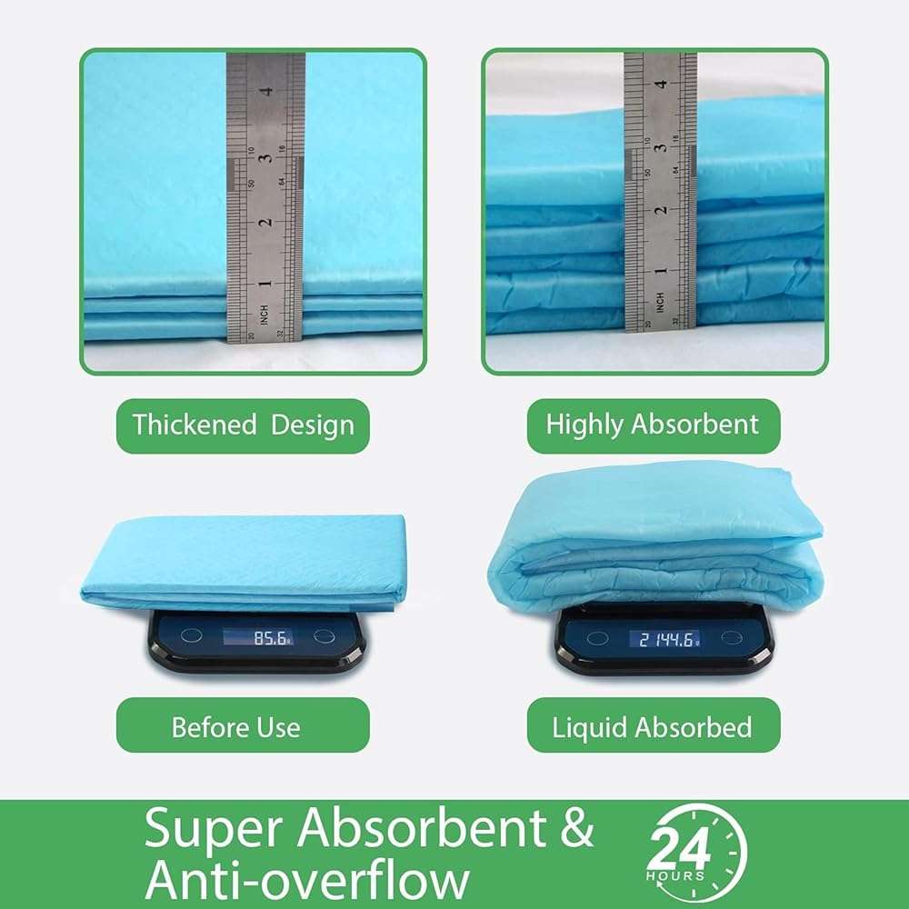 DEEP DEAR Extra Large Dog Pads 28"x34", 30 Count Thicker Puppy Pads XL, Super Absorbent Pee Pads for Dogs, Disposable Incontience Underpads for Doggies, Cats, Rabbits, Pups, Leak-Proof Pet Potty Mats - Image 4