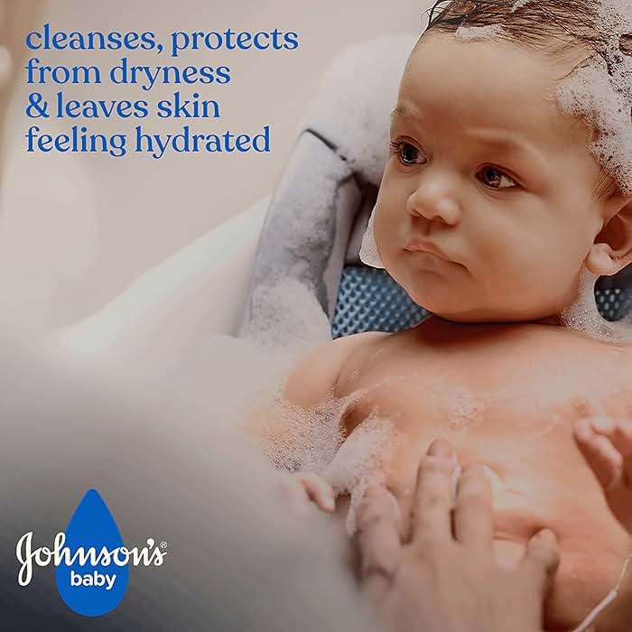 Johnson's Baby Head-To-Toe Baby Wash & Shampoo + Aloe & Vitamin B5, 2-in-1 Bath Wash Gently Cleanses Newborn's Delicate Skin & Hair, Hypoallergenic, No Added Parabens, Dyes & Sulfates, 13.6 fl. Oz - Image 2