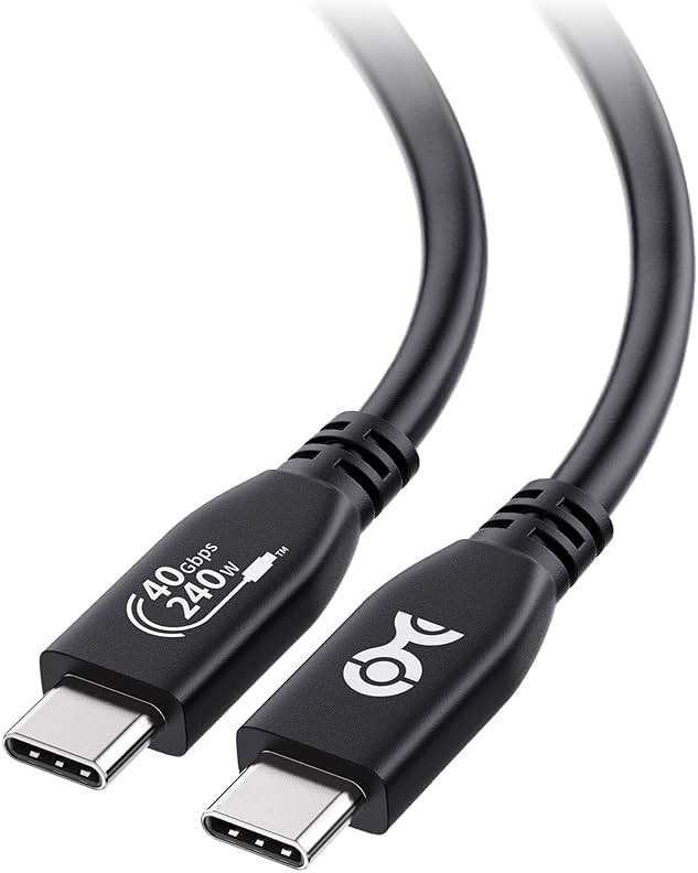Cable Matters [USB-IF Certified] 40Gbps USB 4 Cable - 3.3ft, Supports Up to [8K@60Hz / 4K@240Hz Video, 240W Charging, 40Gbps Data Transfer] USB4 Cable, Black, Compatible with Thunderbolt 4, MacBook - Image 1