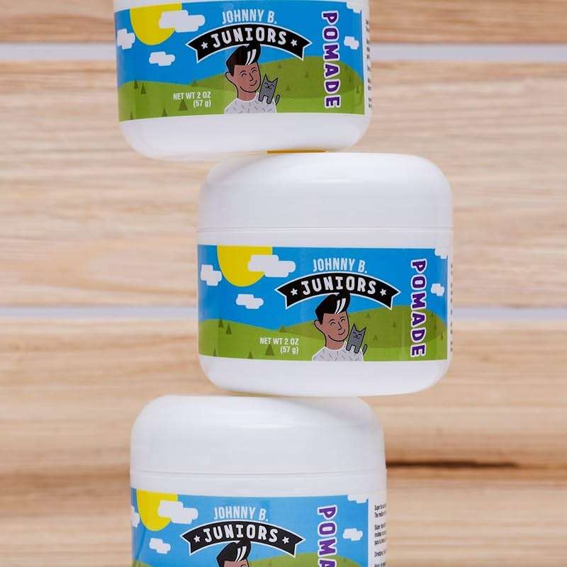 JOHNNY B. Juniors Hair Styling Pomade 2 oz. Jar Curly or Straight Hair for Kids - Image 4