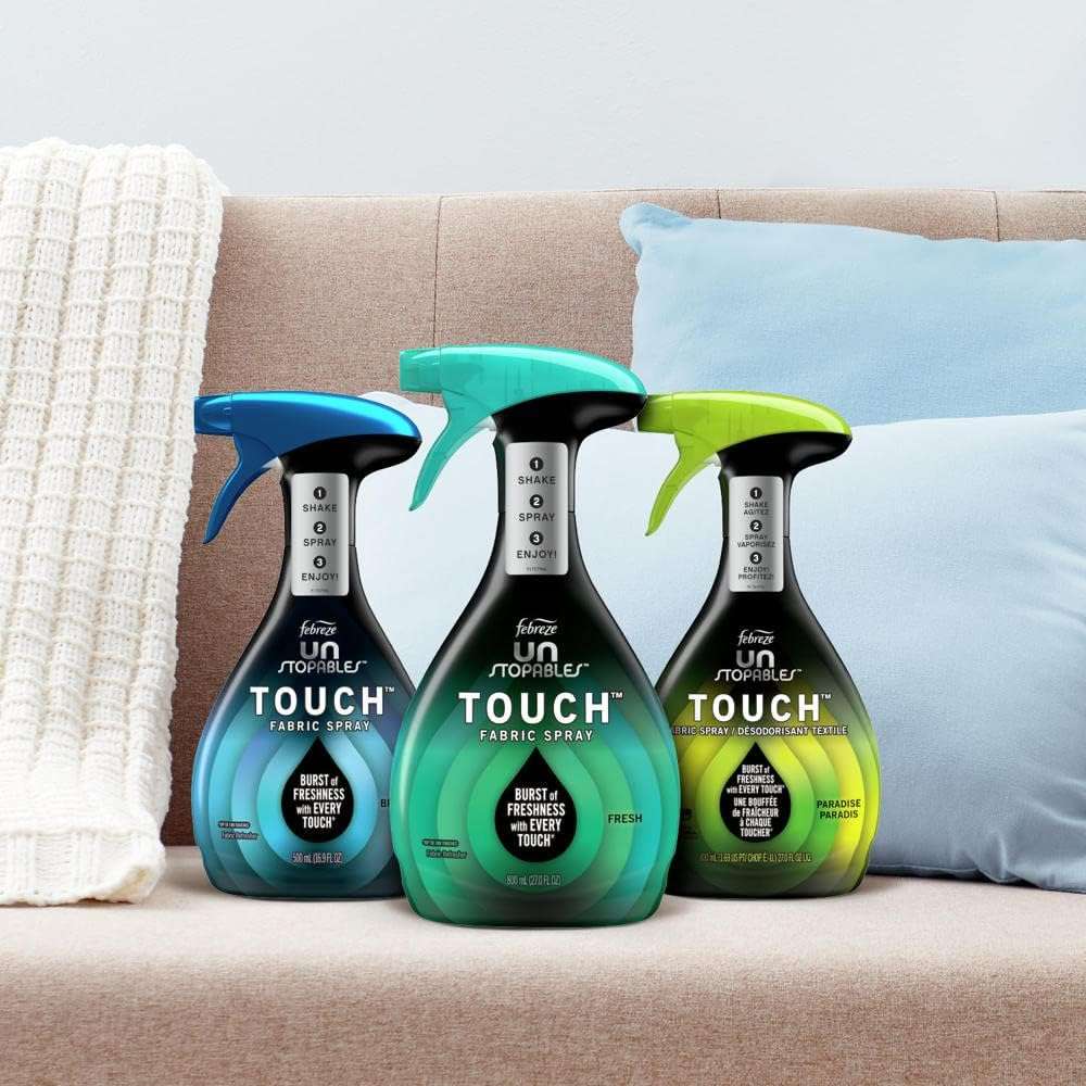 Febreze Unstopables Touch Fabric Spray and Odor Eliminator, Paradise, 27 oz - Image 7