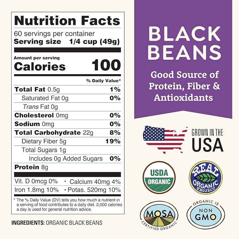 Organic Dried Black Beans 5 lb, Low-Sodium, Non-GMO, Farmed From Regenerative Soil, Tested Clean Certified – Rich in Fiber & Protein – Perfect for Soups, Burritos, Salads & Chili by a Wisconsin Family Farm - Image 2