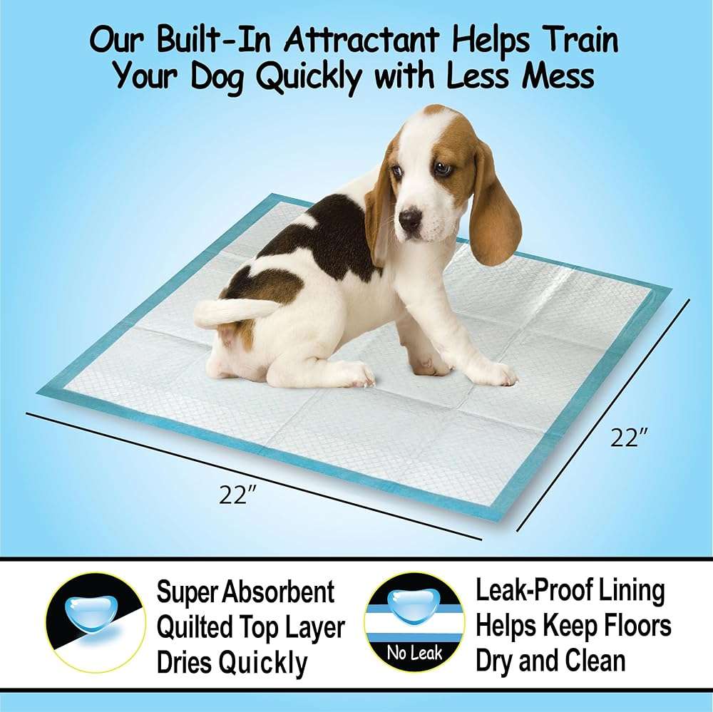 Scoochie Pets Large Dog Training Pads - 100 Pack Puppy Pads, 22 x 22 Absorbent Sheets for Adult & Young Pets - Convenient Box of Leak-Proof Pee Pads for Dogs, Ideal for Home & Travel - Image 6