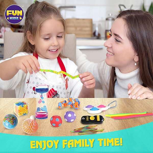 Gift Fidget Box Toys Pack for Kids 3-12, FunKidz Sensory Toys for Boys Girls Age 7-12 Autistic Children in Mystery Storage Portable Box - Image 2