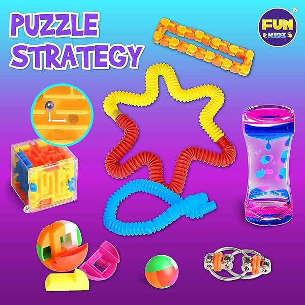 Fidget Pack Box for Boys Girls 4-12, FunKidz Fidget Toys for Kids 5-7 Autistic Sensory Mystery Birthday Gifts in Reusable Portable Treasure Box Nice Party Favors - Image 6