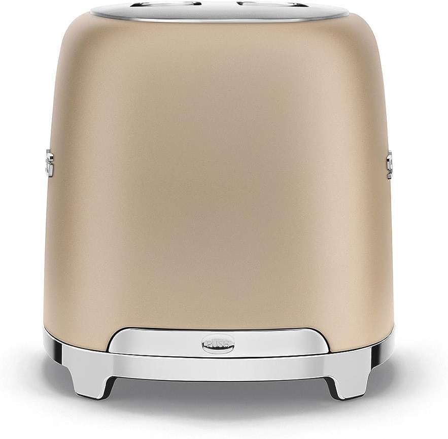 SMEG 2 Slice Toaster with 6 Presets and Defrost Function and Removable Crumb Tray TSF01CHMUS, Matte Champagne - Image 8