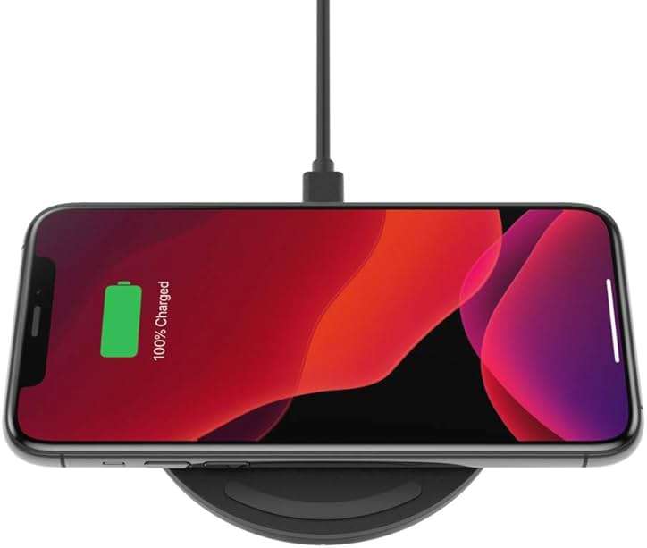 Belkin Quick Charge Wireless Charging Pad - 10W Qi-Certified Charger Pad for Apple iPhone, Samsung Galaxy, Airpods Pro & More, Charge While Listening to Music, Streaming Videos - 2-Pack Black (No PSU) - Image 4