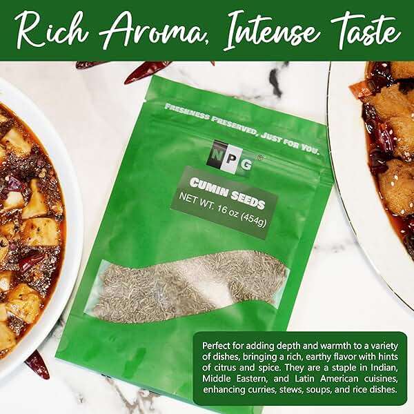 NPG Whole Cumin Seeds 16 Ounces, Raw All Natural Gluten Free Non-GMO, Whole Cumin Seed Bulk for Mediterranean and Southwest Asia Dishes - Image 5