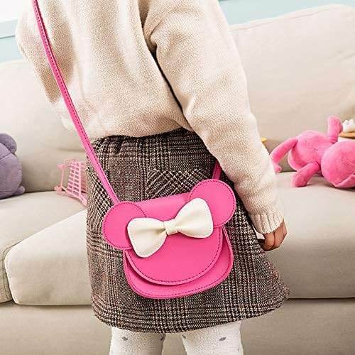 Ondeam Little Mouse Ear Bow Crossbody Purse,PU Shoulder Handbag for Kids Girls Toddlers - Image 2