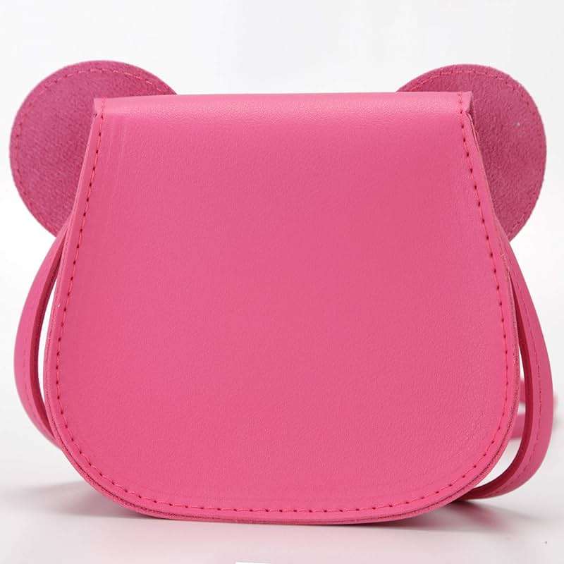 Ondeam Little Mouse Ear Bow Crossbody Purse,PU Shoulder Handbag for Kids Girls Toddlers - Image 5