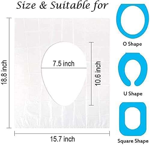NEAGLORY 100 Pack Disposable Plastic Toilet Seat Cover Waterproof and Non Slip Individually Wrapped, for Travel, Toilet Seat Protectors for Toddler Potty Training, Pregnant Mom, Adult - Image 2