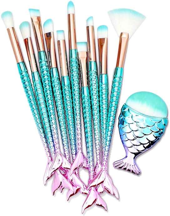 11PCS Makeup Brushes Set, Stocking Stuffers for Teen Girls Kids Women, Foundation Eyebrow Blush Brushes, Easter Basket Stuffers Essentials, Christmas Gift for Grandkids Teens Girls Accessories Stuff - Image 1
