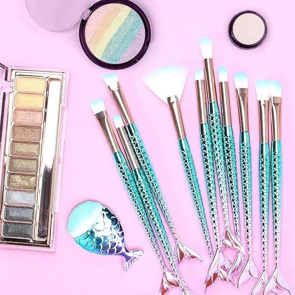 11PCS Makeup Brushes Set, Stocking Stuffers for Teen Girls Kids Women, Foundation Eyebrow Blush Brushes, Easter Basket Stuffers Essentials, Christmas Gift for Grandkids Teens Girls Accessories Stuff - Image 6