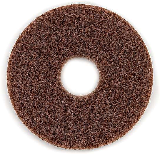 Oreck Commercial 437049 Orbiter Brown Scrub Pad, 12 in. Diameter, Abrasive Pad for Stripping Floors, Use with ORB550MC Oreck Commercial Orbiter Hard Floor Cleaner Machine - Image 1