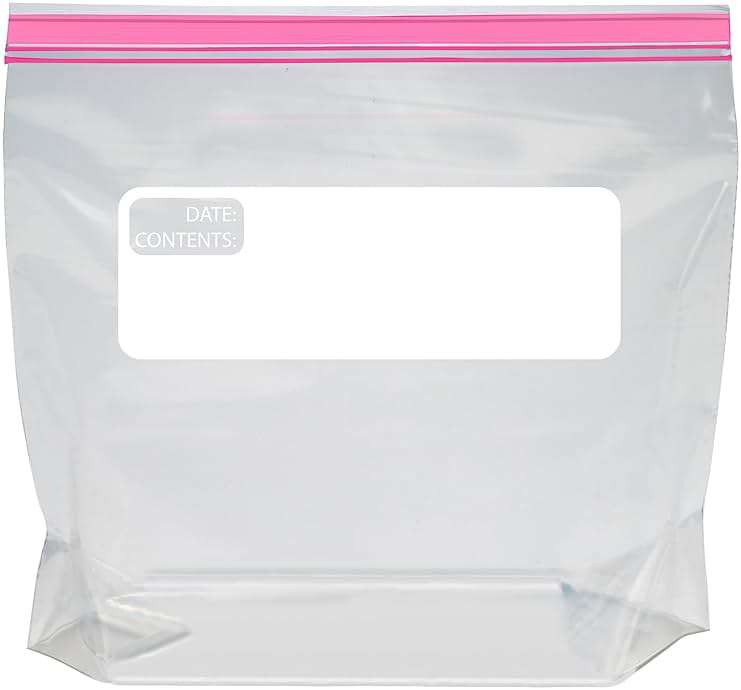 Amazon Basics Reclosable Quart Food Storage Bags with Double Zipper Seal, BPA Free, 150 Count - Image 4