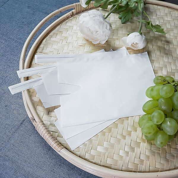 HouWanA Fruit Protection Paper Bags - 100pcs White Protection Covers 6.2x7.7inch, Orchard, Frost, Plants (16x20) - Image 6