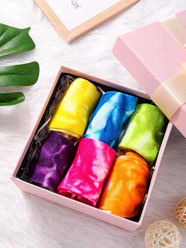 SATINIOR 6 Pair Tie Dye Sock No Show Ankle Sock for Women Men, Color Random - Image 7