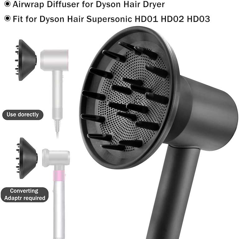 Hair Diffuser Attachment Nozzles for Dyson Supersonic Hair Dryer HD01 HD02 HD03 HD04 HD08 HD15 Tools Accessaries Parts - Image 4