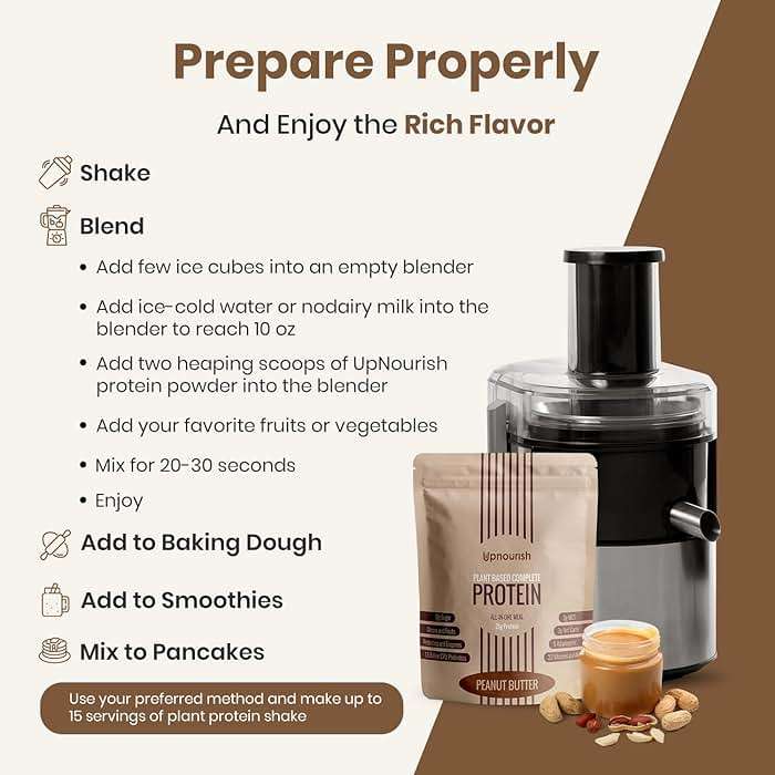 UpNourish Peanut Butter Vegan Protein Powder 54 Superfoods Powder,1.5 Billion CFU Probiotics 21g Plant Based Protein,No Sugar No Dairy No GMO Dairy Free,Meal Replacement Shake Keto-Friendly Low-Carb Diet,15 Servings - Image 5