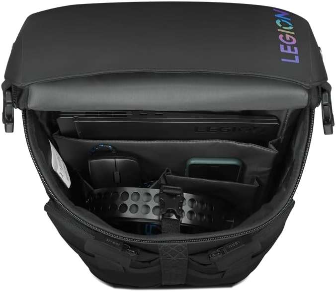 Lenovo Legion Active 17-inch Gaming Backpack - Black - Laptop Compartment - Durable & Water Resistant - Water Bottle Pocket - Image 12