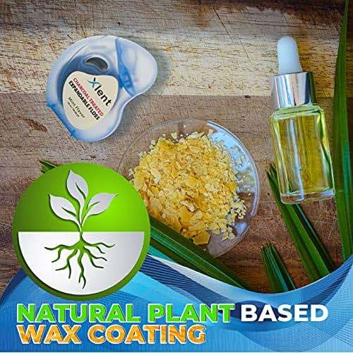 Xlent Expanding Dental Floss – Activated Charcoal with Xylitol – Mint – Refillable Starter Kit (1 Dispenser + 2 Refills, 150m Total) – PFAS & PTFE Free – Plant-Based Wax - Image 4