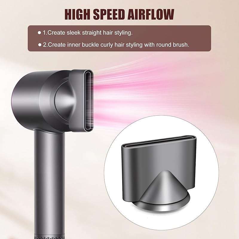 Odashen Gentle Air Attachments/Diffuser/Styling/Concentrator/Smoothing Nozzle Accessories for Dyson Supersonic Hair Dryer HD01,HD02,HD03 (Styling Concentrator) - Image 2