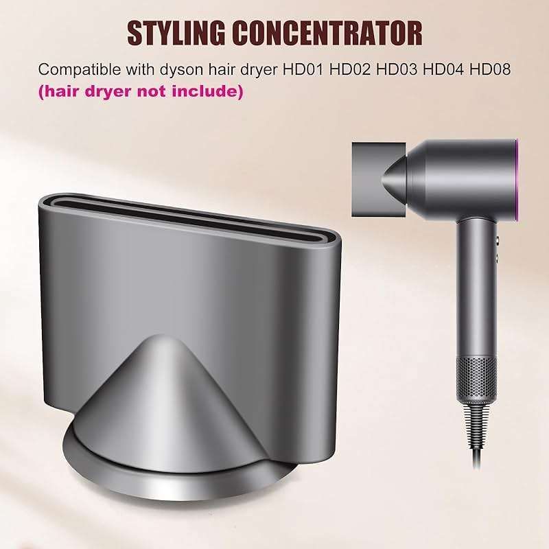 Odashen Gentle Air Attachments/Diffuser/Styling/Concentrator/Smoothing Nozzle Accessories for Dyson Supersonic Hair Dryer HD01,HD02,HD03 (Styling Concentrator) - Image 3