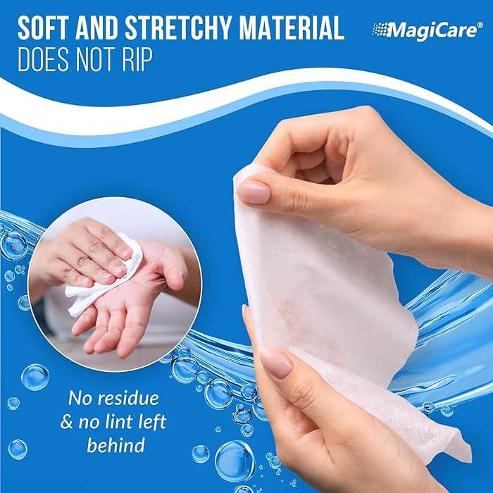 MagiCare 75% Large Alcohol Wipes (2, 100ct Canisters, 200ct) - Hand Sanitizer Wipes, Unscented Hand Wipe, Cleaning, Sanitizing Wipe - Home, Office, Classroom, Car, Camping - Image 4