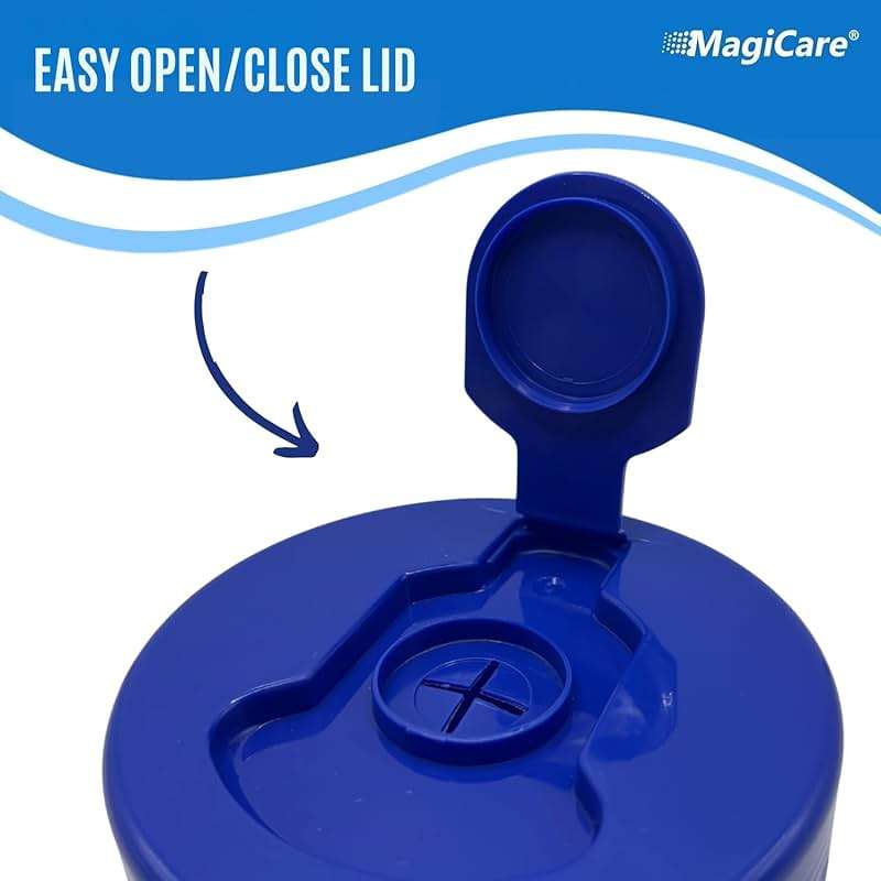 MagiCare 75% Large Alcohol Wipes (2, 100ct Canisters, 200ct) - Hand Sanitizer Wipes, Unscented Hand Wipe, Cleaning, Sanitizing Wipe - Home, Office, Classroom, Car, Camping - Image 7