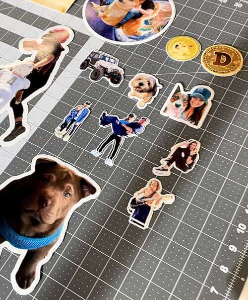 VulgrCo Custom Stickers, Image or Text- Vinyl Custom Labels Stickers Personalized - Waterproof, Dishwasher Safe, Fade Resistant, UV Protected Business Labels - Image 2